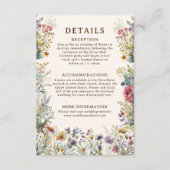 Budget Kleurrijke Wildflower Bloemen Waterverf Informatiekaartje (Voorkant)