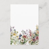 Budget Kleurrijke Wildflower Bloemen Waterverf Informatiekaartje (Achterkant)