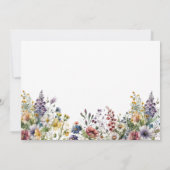 Budget Kleurrijke Wildflower Bloemen Waterverf Save The Date (Achterkant)