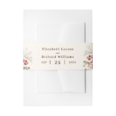 Budget Kleurrijke Wildflower Bloemen Waterverf Uitnodigingen Wikkel (Voorkant Voorbeeld)