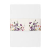 Budget Kleurrijke Wildflower Bloemen Waterverf Uitnodigingen Wikkel (Achterkant Voorbeeld)