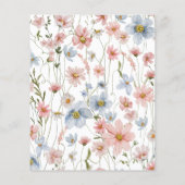 Budget Kleurrijke Wildflower bruiloft uitnodiging Flyer (Achterkant)