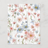 Budget Kleurrijke Wildflower bruiloft uitnodiging Flyer (Achterkant)