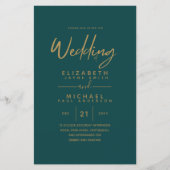 BUDGET Kleurtrends GOUDEN Trouwkaart Modern (Voorkant)