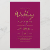 BUDGET Kleurtrends GOUDEN Trouwkaart Modern (Voorkant)