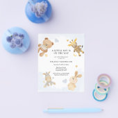 Budget Knuffels Cute Baby Shower Uitnodiging Flyer (Enkel)