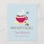 Budget Koffee Warm Winter Wishes Holiday Card (Voorkant)