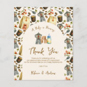 Budget Koffie Baby Brouwen Baby shower Bedankt (Voorkant)