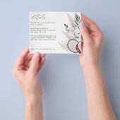 Budget Kokos Koraal & Witte Bloemdetails Flyer (Hand)