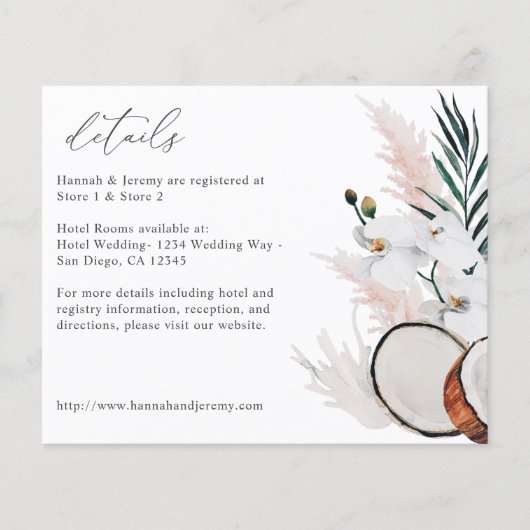 Budget Kokos Koraal & Witte Bloemdetails Flyer (Voorkant)