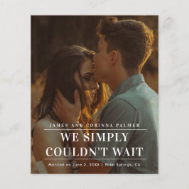 Budget Kon Niet Wachten Foto Huwelijksaankondiging