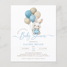 Budget konijnenballonnen Blue Boy Baby shower
