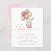 Budget konijnenballonnen roze meisje Baby shower (Voorkant / Achterkant)
