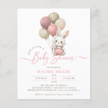 Budget konijnenballonnen roze meisje Baby shower