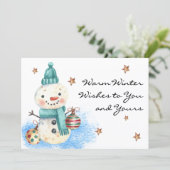 Budget Koopwaar || Aangepaste Winter Wensen Pretti Feestdagenkaart (Staand voorkant)