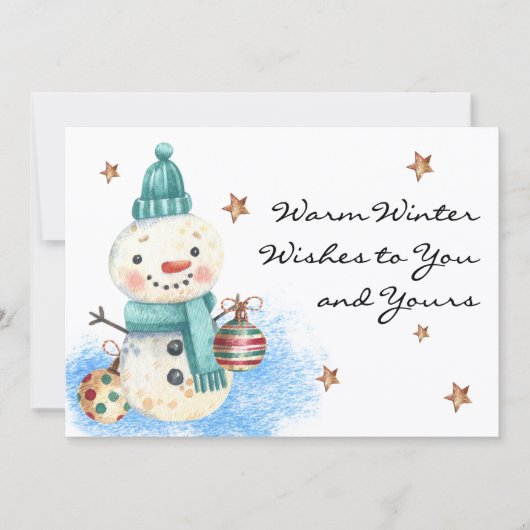Budget Koopwaar || Aangepaste Winter Wensen Pretti Feestdagenkaart (Voorkant)