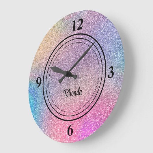 Budget Kopen, Glam Sparkly 10.75-inch Glitter Prin Grote Klok (Hoek)