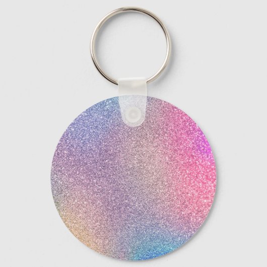 Budget Kopen, Kleurrijke Rainbow Glitter Print Sleutelhanger (Achterkant)