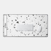 Budget Kopen, Zwart & Grijs Chips Terrazzo Patroon Bureaumat (Keyboard & Muis)