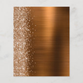 Budget Koper Glam Metallic Trouw Uitnodiging (Achterkant)