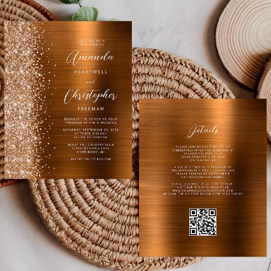 Budget Koper Glam QR Code Trouwuitnodiging