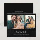 Budget Koppel 2 Foto's Save the Date Aankondiging (Voorkant / Achterkant)