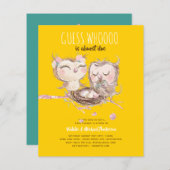 BUDGET Koppel Baby Shower Cute Uilen Woodland Uitn (Voorkant / Achterkant)