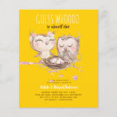 BUDGET Koppel Baby Shower Cute Uilen Woodland Uitn (Voorkant)