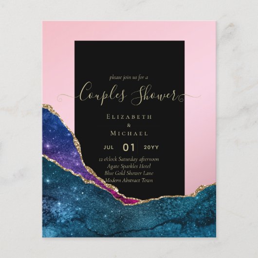 BUDGET Koppels BRIDAL SHOWER - AGATE Goud Flyer (Voorkant)