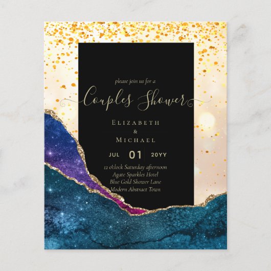 BUDGET Koppels BRIDAL SHOWER - AGATE Goud Flyer (Voorkant)