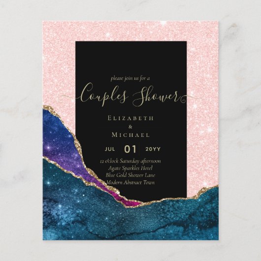 BUDGET Koppels BRIDAL SHOWER - AGATE Goud Flyer (Voorkant)