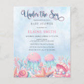 Budget koraal onder het Zee Marine Baby shower (Voorkant)