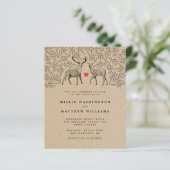 Budget Kraft Woodland Buck Doe Botanical Wedding (Staand voorkant)