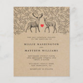 Budget Kraft Woodland Buck Doe Botanical Wedding (Voorkant)