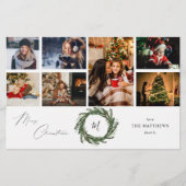 Budget Krans Monogram 7 Foto Kerstmis- Medium (Voorkant)