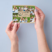 Budget Krans Rustic 10 Multi Foto Save the Date Flyer (Hand)