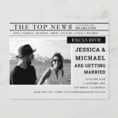 Budget krant Black White Foto bewaart datum (Voorkant)