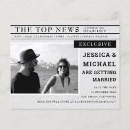 Budget krant Black White Foto bewaart datum