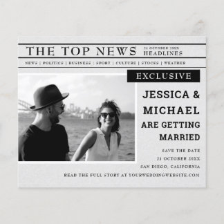 Budget krant Black White Foto bewaart datum