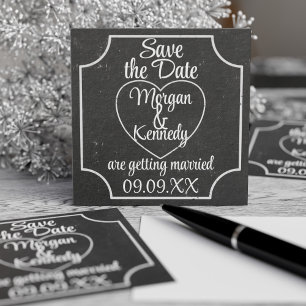 Budget Krijtbord 50 Stuks Trouw Save The Dates Vierkante Visitekaartjes