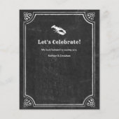 BUDGET Krijtbord Aankondiging Kreeftfeest Uitnodig (Achterkant)