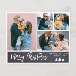 Budget Krijtbord Collage Sneeuw Kerstvakantie Flyer