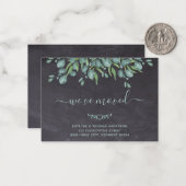 Budget Krijtbord Eucalyptus Verhuisbericht Notitiekaartje (Voorkant / Achterkant in situ)