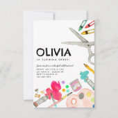 Budget Kunst Kunstenaar Verf Feest Schilderij Verj Notitiekaartje (Voorkant)