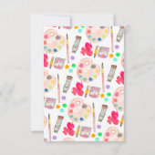 Budget Kunst Kunstenaar Verf Feest Schilderij Verj Notitiekaartje (Achterkant)