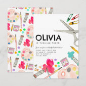 Budget Kunst Kunstenaar Verf Feest Schilderij Verj Notitiekaartje (Voorkant / Achterkant)