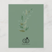 Budget laat eucalyptus Green Greenery bruiloft ove Flyer (Achterkant)