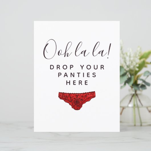 BUDGET Laat Je Broekje Hier Bruidsborrel Bord (Staand voorkant)