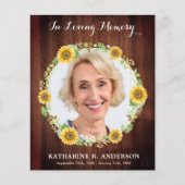 Budget Land Begrafenissympathie Dank u Kaarten (Voorkant)