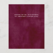 BUDGET Land Bloom Burgundy Floral Chic Wedding (Achterkant)